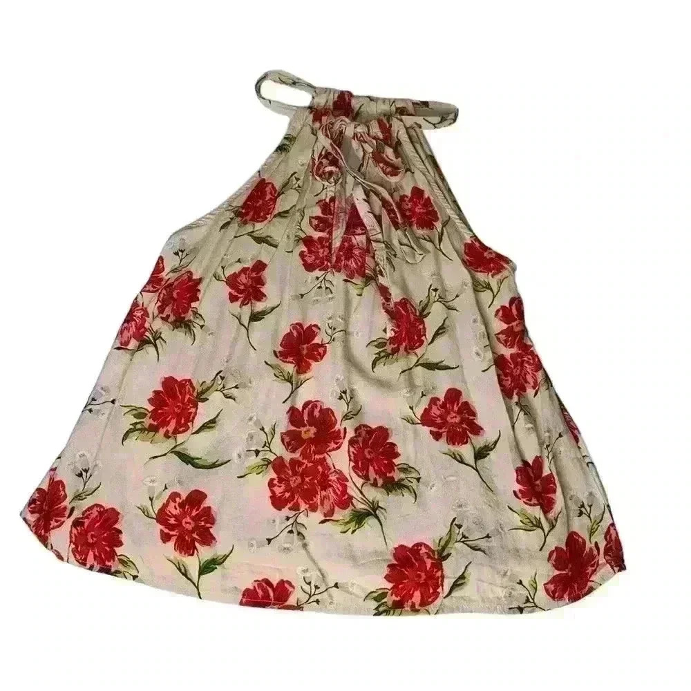 MNG Casual Halter Top Floral Print Size S